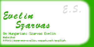 evelin szarvas business card